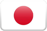 日本の旗のガラスボタン